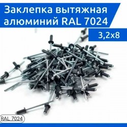 Заклепка ZK 3,2х8 (7024) серая 1уп-50 г